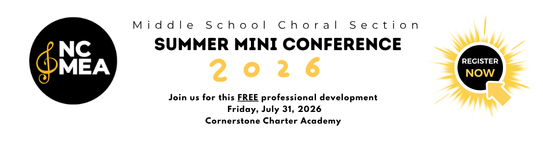 MS Choral Summer Mini Conference 2026 slider